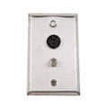 Anacom Medtek Wall Plate - Single Gang Stainless, 6 Pin Socket w/ Leads & Connector S4031-00